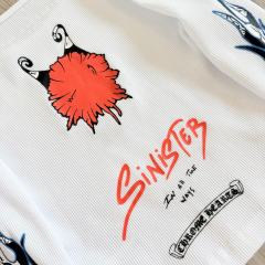 1:1 quality version Matty Boy Collab Sinister Flame Graffiti Print Waffle Knit Cropped Long Sleeve Tee for girls 29426221