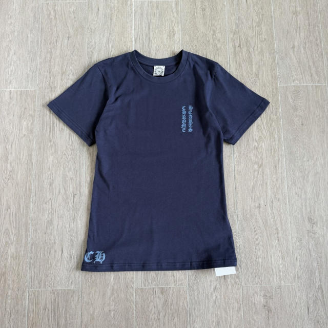 1:1 quality version Vintage Navy Blue Tokyo Vine Dagger Print Crew Neck Slim tee for girls 29392329
