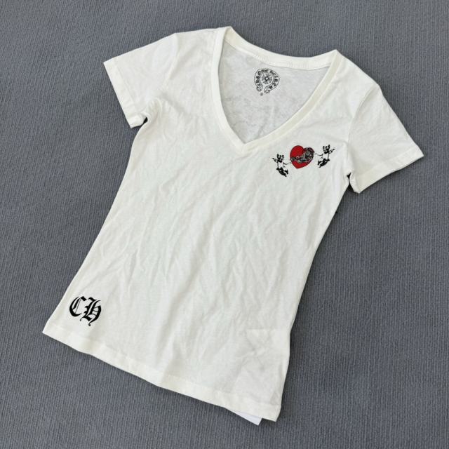 1:1 quality version 28143329 Heart Printed V-Neck Tee for girls