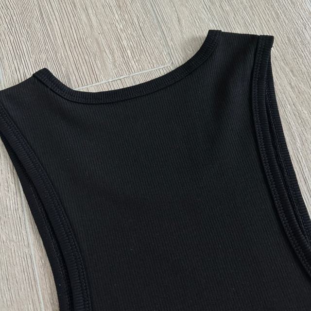 1:1 quality version Side T-Shape Sanskrit Printed Knitted Tank Dress 6 colors for girls 29033524