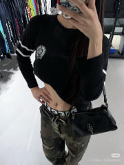 1:1 quality version Number Horseshoe Print Color Block Thin Breathable 3/4 Sleeve Long Sleeve T-Shirt  3 colors for girls 29380260