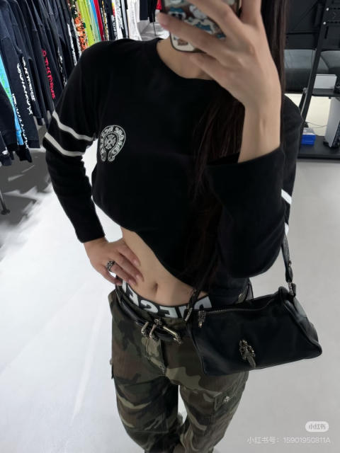 1:1 quality version Number Horseshoe Print Color Block Thin Breathable 3/4 Sleeve Long Sleeve T-Shirt  3 colors for girls 29380260