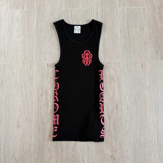 1:1 quality version Classic Vintage Red Cross Sanskrit Print Knit Tank Tops For Girls 29380174