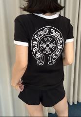 1:1 quality version Color Block Banner Horseshoe Ladies Print Tee 5 colors 29334586