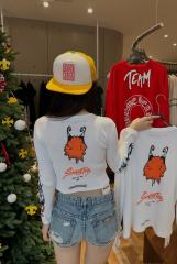 1:1 quality version Matty Boy Collab Sinister Flame Graffiti Print Waffle Knit Cropped Long Sleeve Tee for girls 29426221