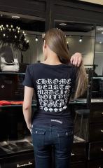 1:1 quality version Sanskrit Cross Horseshoe Neck Print Tee 2 colors for girls 29306368