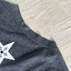 1:1 quality version Pentagram Sanskrit Slogan V Neck Print Tee for girls 29306366