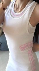 1:1 quality version Side T-Shape Sanskrit Printed Knitted Tank Dress 6 colors for girls 29033524