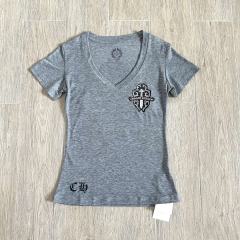 1:1 quality version Camo Crack Sword Vine V Neck Print Tee 2 colors for girls 29306362