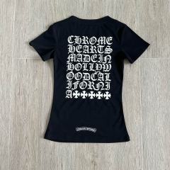 1:1 quality version Sanskrit Cross Horseshoe Neck Print Tee 2 colors for girls 29306368