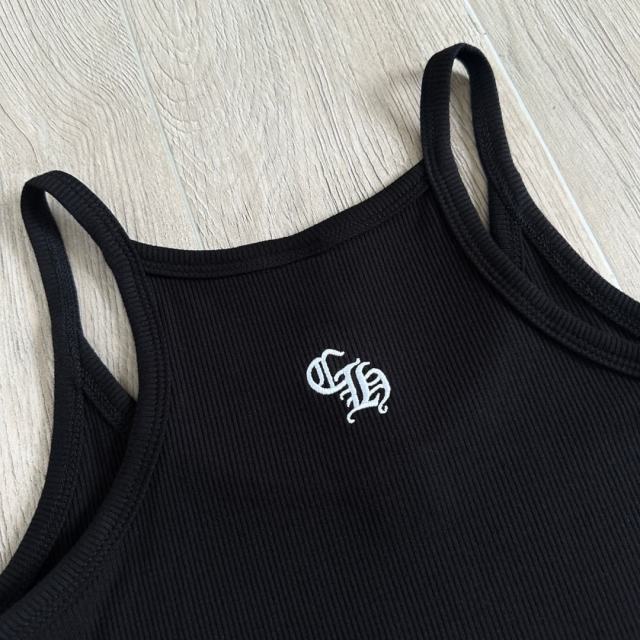 1:1 quality version Cross Flower Embroidery Knit Cami Top 3 colors 29306376