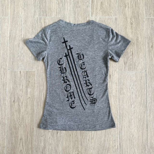 1:1 quality version Sanskrit Sword Print On Back V Neck Tee for girls 29306367