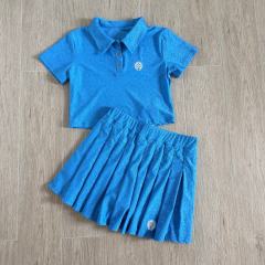 1:1 quality versionCross Jacquard All Over Print Polo T-Shirt & Pleated Skirt Set For Girls 29380185