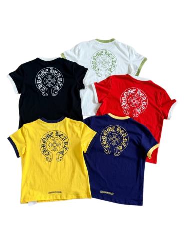 1:1 quality version Color Block Banner Horseshoe Ladies Print Tee 5 colors 29334586