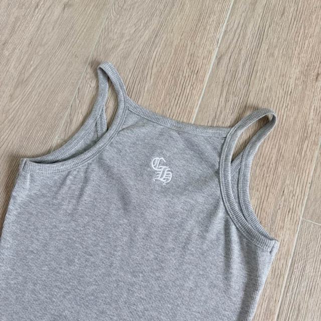 1:1 quality version Cross Flower Embroidery Knit Cami Top 3 colors 29306376