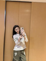 1:1 quality version Number Horseshoe Print Color Block Thin Breathable 3/4 Sleeve Long Sleeve T-Shirt  3 colors for girls 29380260