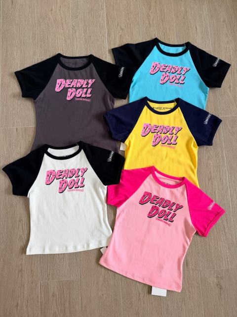 1:1 quality version Deadly Doll Raglan Sleeve Girl Group Style Print Tee 5 colors 29306360