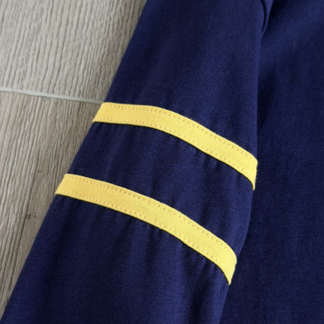 1:1 quality version Number Horseshoe Print Color Block Thin Breathable 3/4 Sleeve Long Sleeve T-Shirt  3 colors for girls 29380260