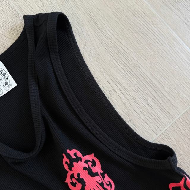 1:1 quality version Classic Vintage Red Cross Sanskrit Print Knit Tank Tops For Girls 29380174