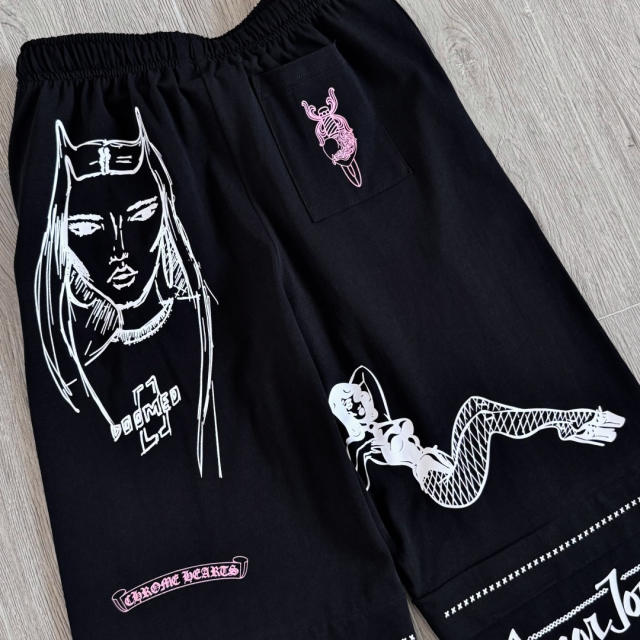 1:1 quality version Cross Cartoon Girl Slogan Print Drawstring Wide Leg Sweat Pants for girls 29456654