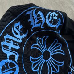 1:1 quality version Blue Horseshoe‑Ring Cross‑Flower‑Print Waffle‑Knit Fitted Long Sleeve Tee for girls 29426214