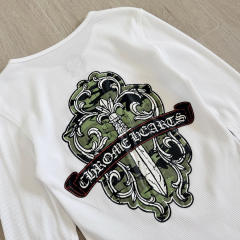 1:1 quality version Green Sword Vine Print Waffle Slim‑Fit Long Sleeve Tee for girls 29426184