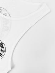 1:1 quality version Horseshoe Cross Printed Ribbed Back Large Horseshoe Ring Logo Hot Girl Slim Tank Top 2 colors 29334542