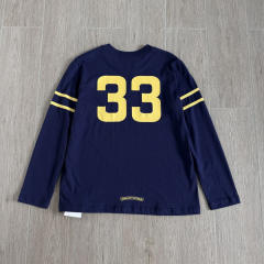 1:1 quality version Number Horseshoe Print Color Block Thin Breathable 3/4 Sleeve Long Sleeve T-Shirt  3 colors for girls 29380260