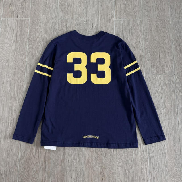 1:1 quality version Number Horseshoe Print Color Block Thin Breathable 3/4 Sleeve Long Sleeve T-Shirt  3 colors for girls 29380260