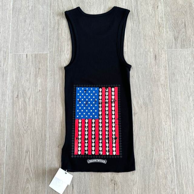 1:1 quality version USA Flag Print On Back Knit Tank Dress 2 colors 29306370