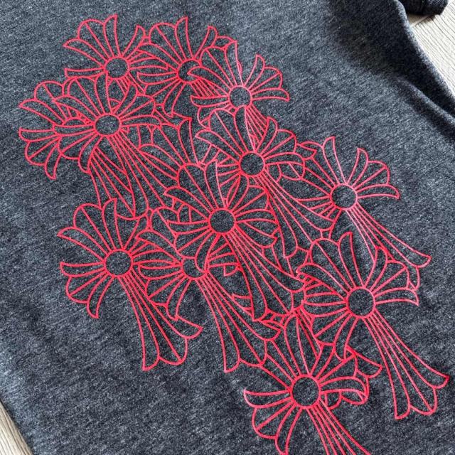 1:1 quality version Sword Vine Red Cross V Neck Print Tee for girls 29306361