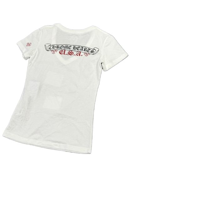 1:1 quality version 28088599 Limited Red Letter Print V-Neck Tee 2 colors for girls