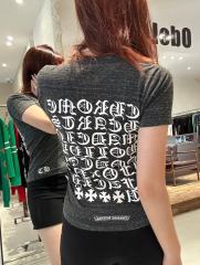 1:1 quality version Sanskrit Cross Horseshoe Neck Print Tee 2 colors for girls 29306368