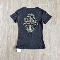 1:1 quality version Camo Crack Sword Vine V Neck Print Tee 2 colors for girls 29306362