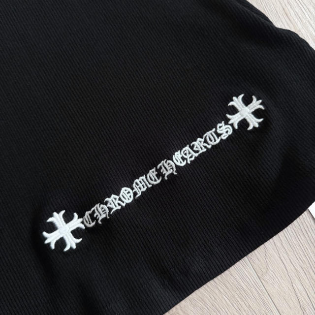 1:1 quality version Y2K Street Cross Gothic Letter Embroidery Ribbed Slim Fit Polo Dress 2 colors 29380249