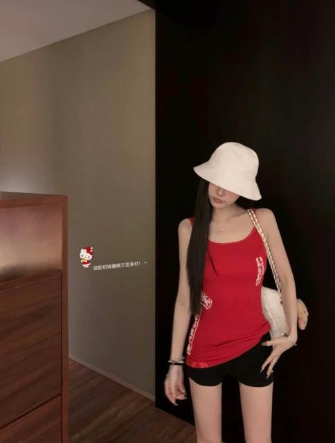 1:1 quality version Side T-Shape Sanskrit Printed Knitted Tank Dress 6 colors for girls 29033524