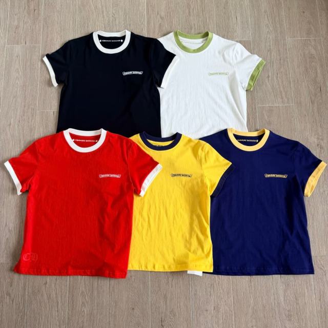 1:1 quality version Color Block Banner Horseshoe Ladies Print Tee 5 colors 29334586