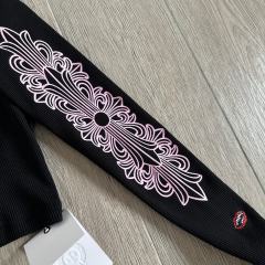 1:1 quality version Pink Gothic Letter Dual Sleeve Floral Print Waffle Knit Cropped Long Sleeve Tee for girls 29426247