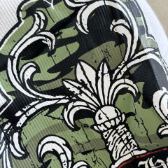 1:1 quality version Green Sword Vine Print Waffle Slim‑Fit Long Sleeve Tee for girls 29426184