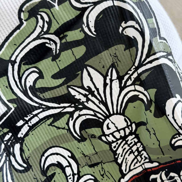1:1 quality version Green Sword Vine Print Waffle Slim‑Fit Long Sleeve Tee for girls 29426184