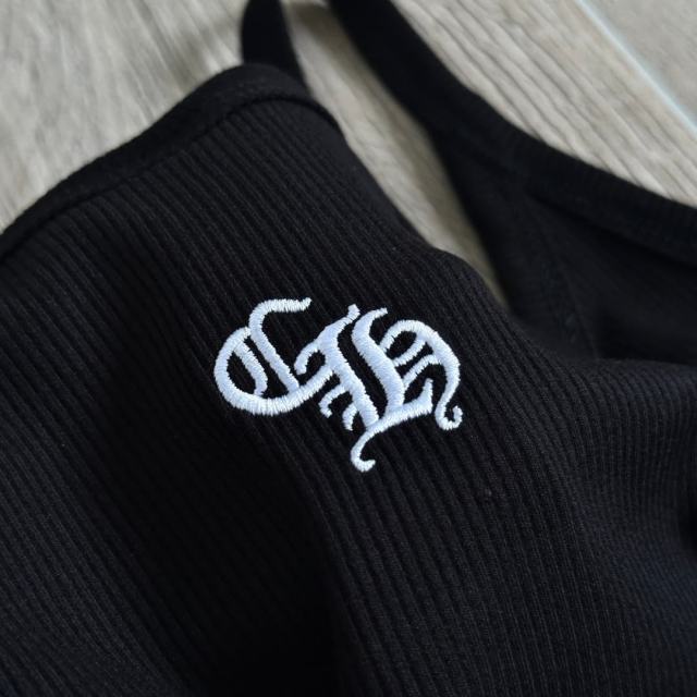 1:1 quality version Cross Flower Embroidery Knit Cami Top 3 colors 29306376