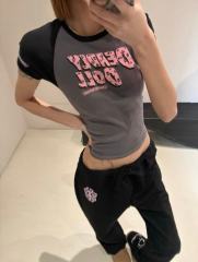 1:1 quality version Deadly Doll Raglan Sleeve Girl Group Style Print Tee 5 colors 29306360