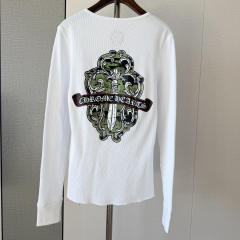 1:1 quality version Green Sword Vine Print Waffle Slim‑Fit Long Sleeve Tee for girls 29426184