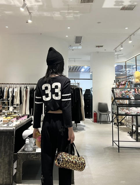 1:1 quality version Number Horseshoe Print Color Block Thin Breathable 3/4 Sleeve Long Sleeve T-Shirt  3 colors for girls 29380260