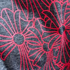 1:1 quality version Sword Vine Red Cross V Neck Print Tee for girls 29306361
