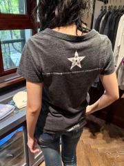 1:1 quality version Pentagram Sanskrit Slogan V Neck Print Tee for girls 29306366