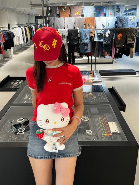 1:1 quality version Color Block Banner Horseshoe Ladies Print Tee 5 colors 29334586