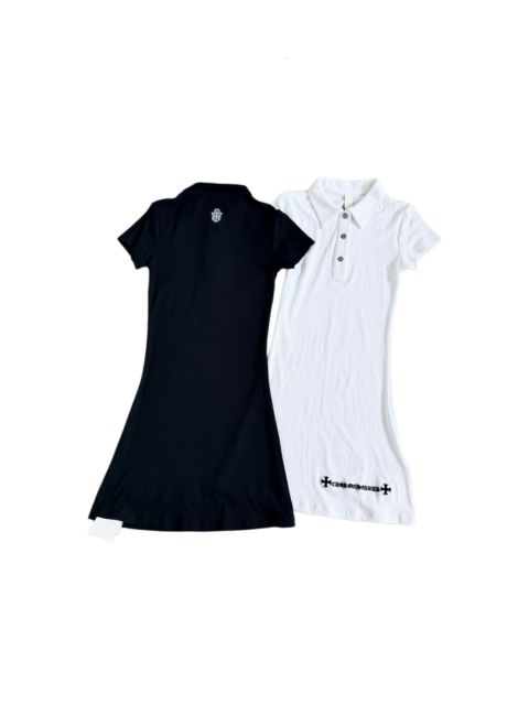 1:1 quality version Y2K Street Cross Gothic Letter Embroidery Ribbed Slim Fit Polo Dress 2 colors 29380249