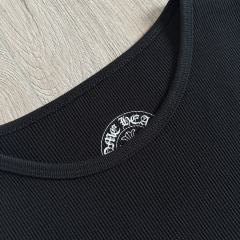1:1 quality version Horseshoe‑Ring Cross‑Flower‑Slogan‑Prin Waffle Knit Long Sleeve Tee for girls 2 colors 29426217