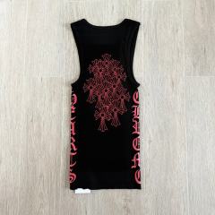 1:1 quality version Classic Vintage Red Cross Sanskrit Print Knit Tank Tops For Girls 29380174